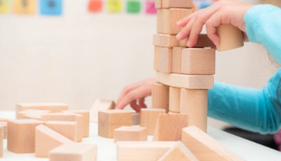 Hand stacking neutral building blocks